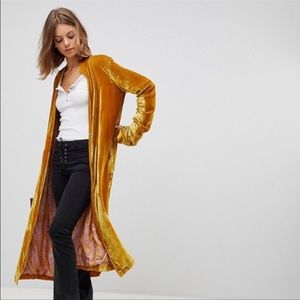 Free People Dahlia velvet duster